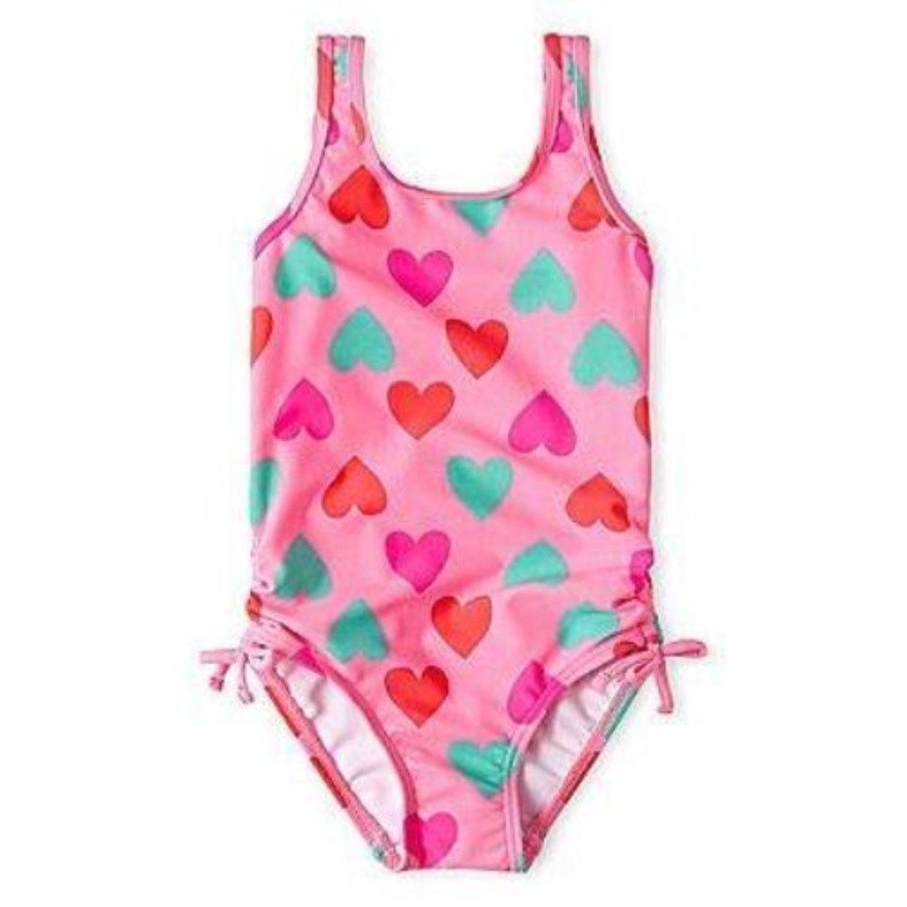 Joe Fresh One-Piece Heart Swimsuit Girls Size 1Y